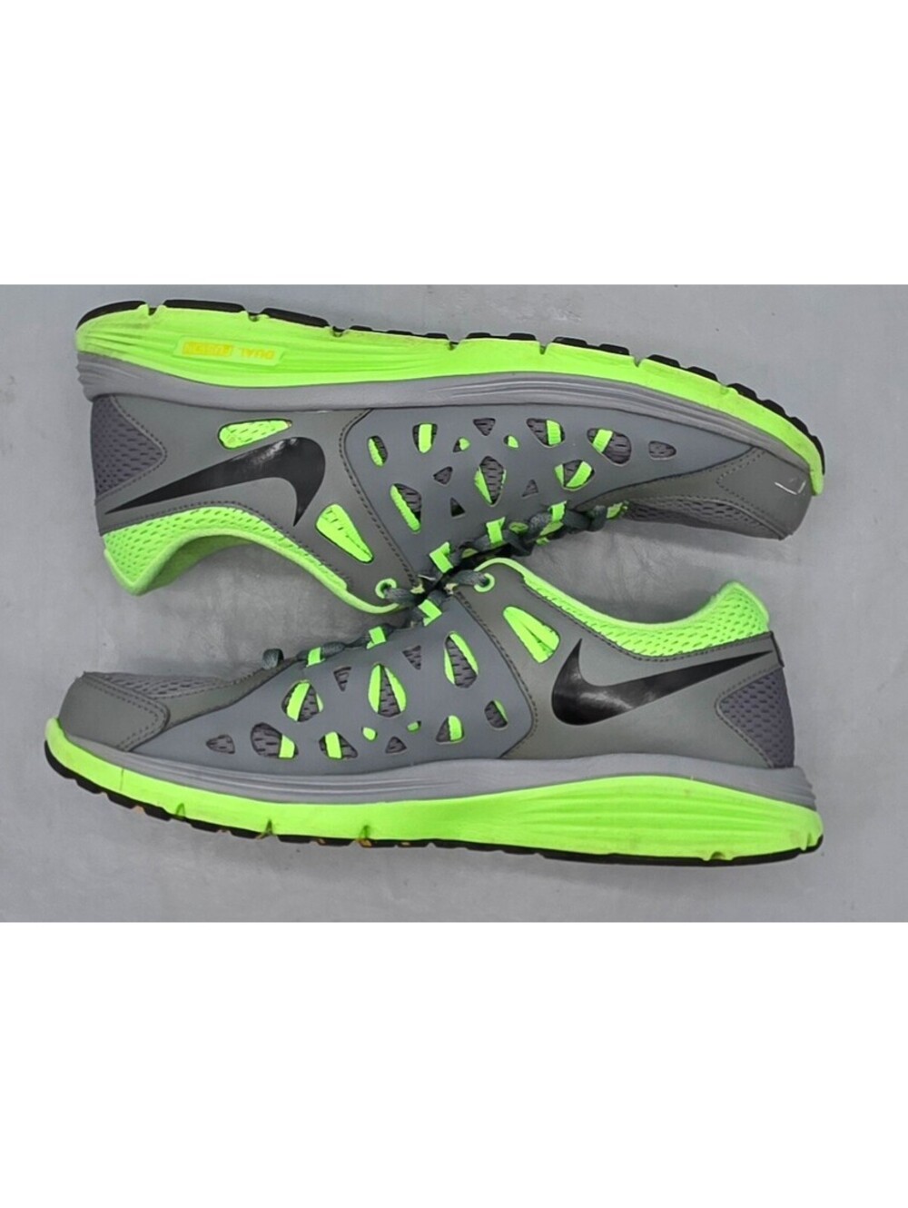 🔥Nike LIVE STRONG Dual Fusion 599180-001 Athletic Sneakers Grey Green Men Sz 11